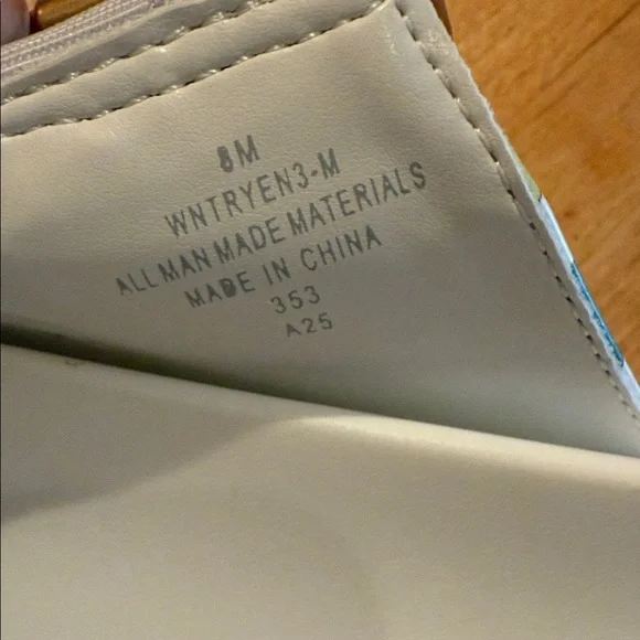 Nine West Pink Floral Sandals with Gold Buckles - Picture 3 of 3